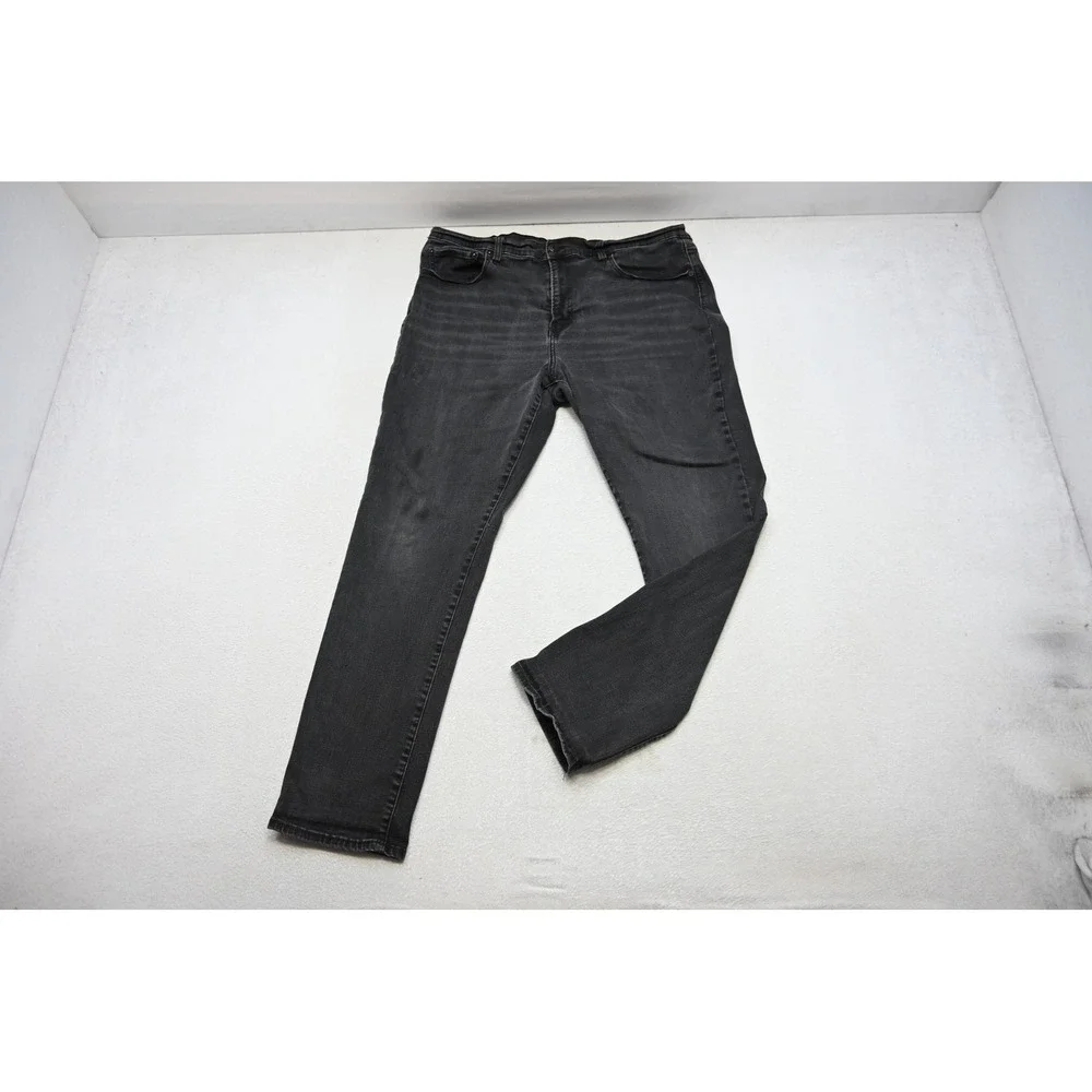 Lucky Brand 410 Athletic Straight Jeans Mens 40x32 Black Denim Excellent